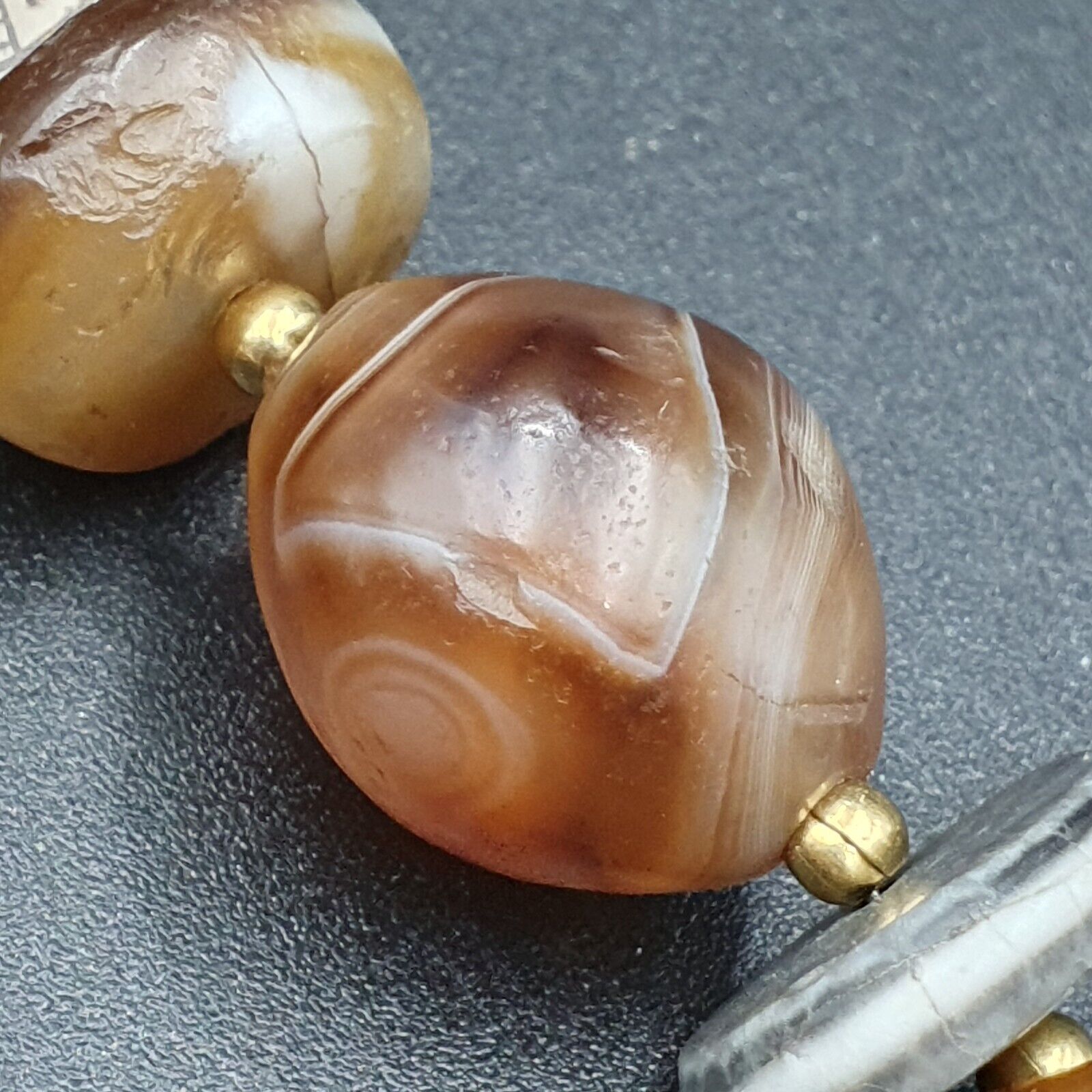 Ancient beads Indo Tibetan Banded Agate Sulamani beads Dzi beads Himalayan mala