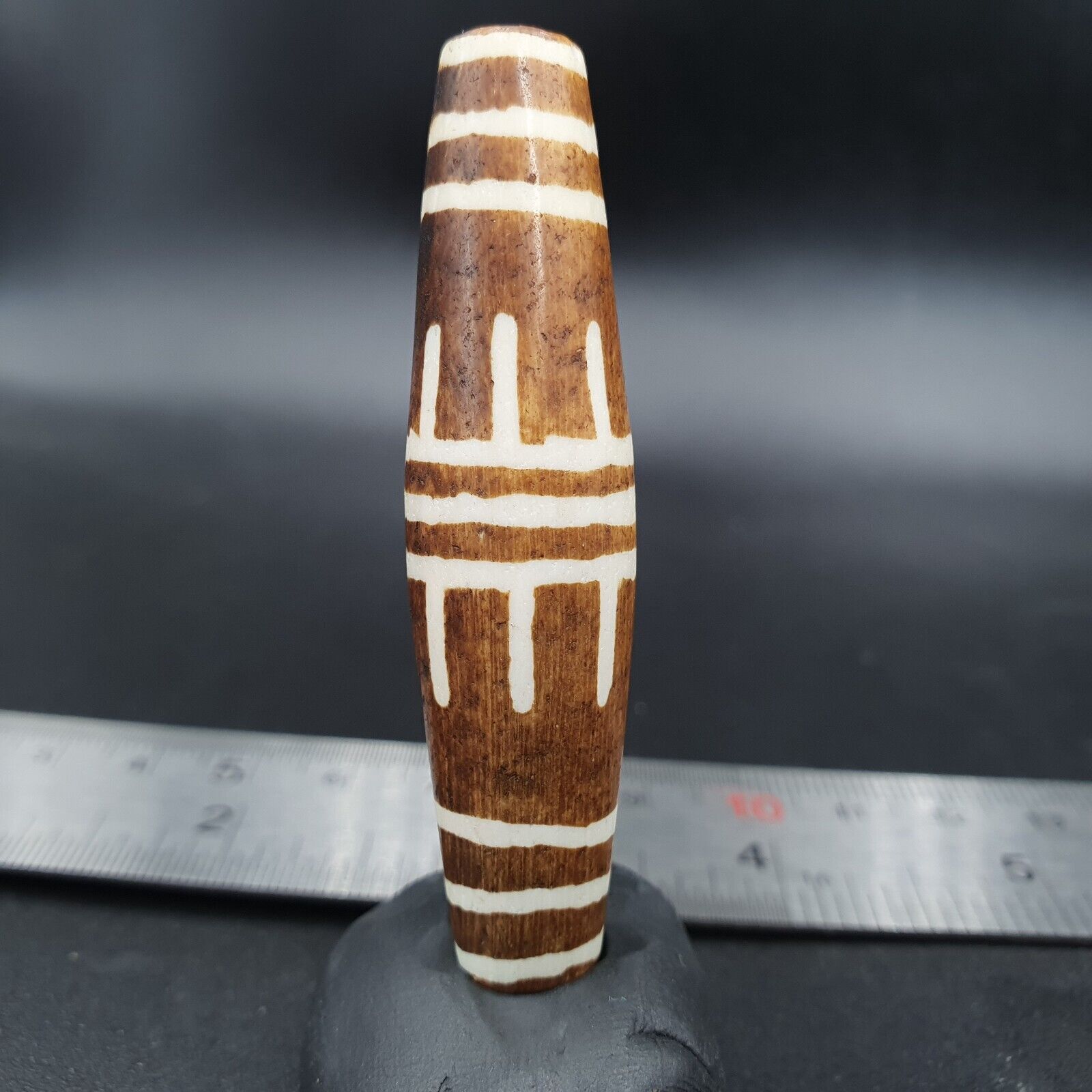 South Asian Burmese 55mm Old Pumtek petrified Wood Bead