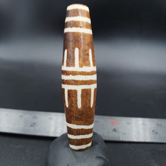 South Asian Burmese 55mm Old Pumtek petrified Wood Bead