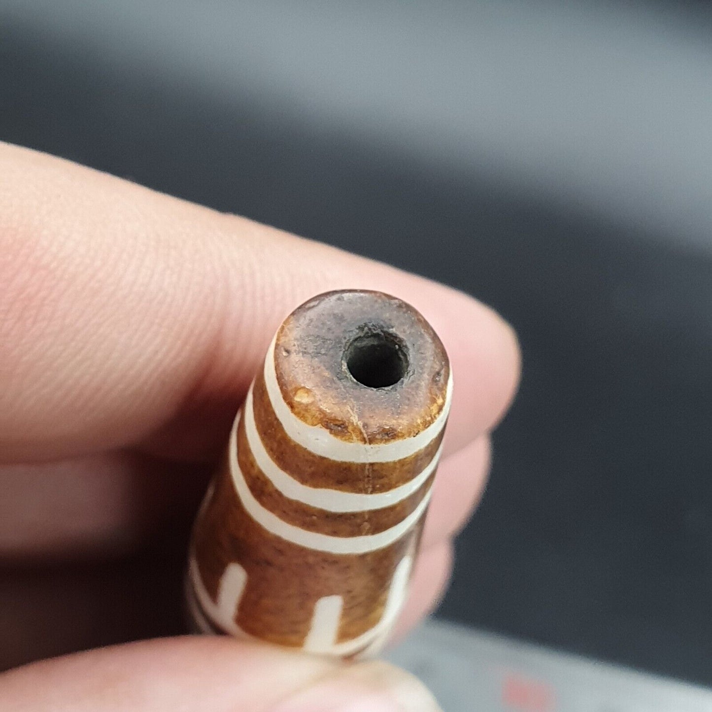 南亞緬甸 55 毫米老 Pumtek 石化木珠