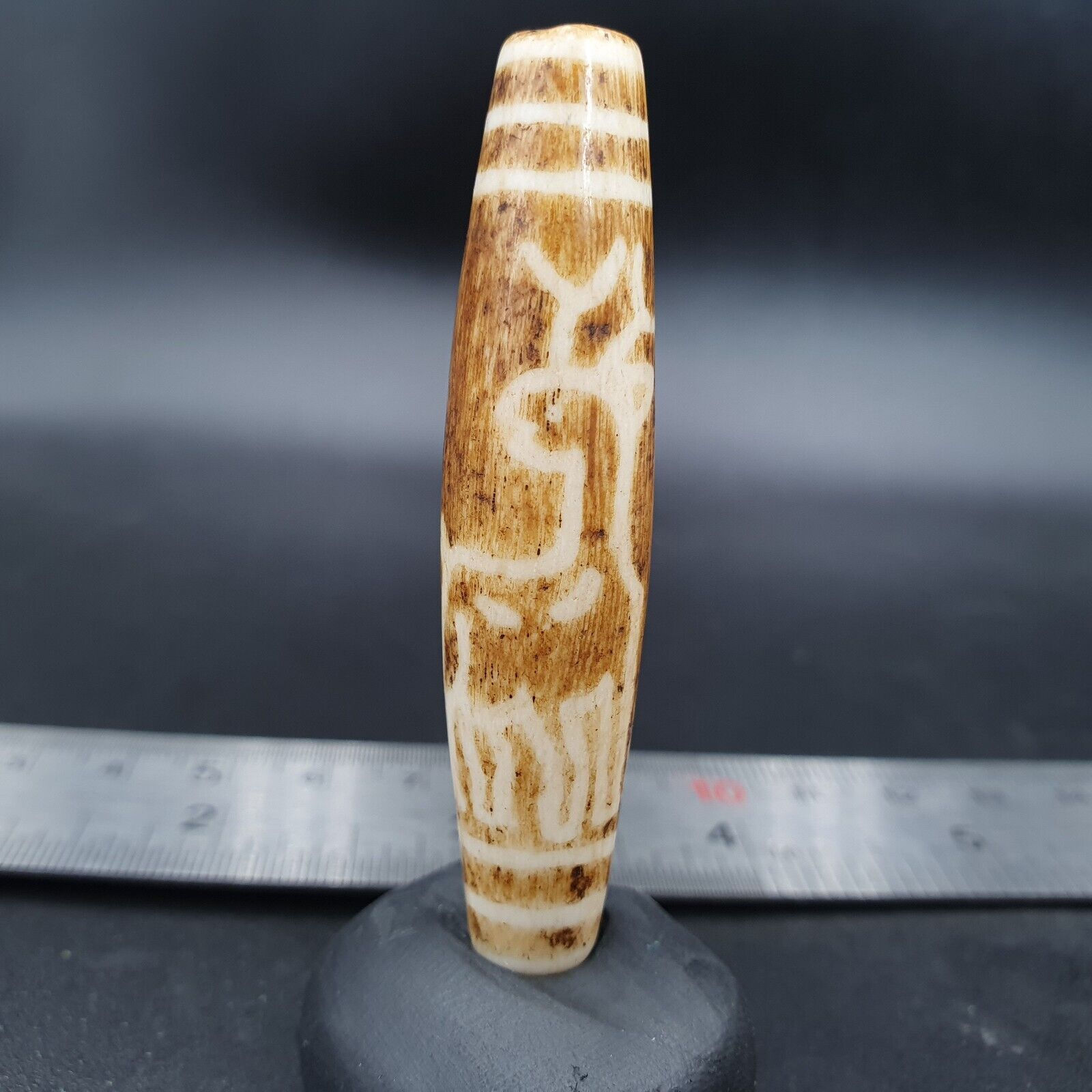 South Asian Burmese 58mm Old Pumtek petrified Wood Bead