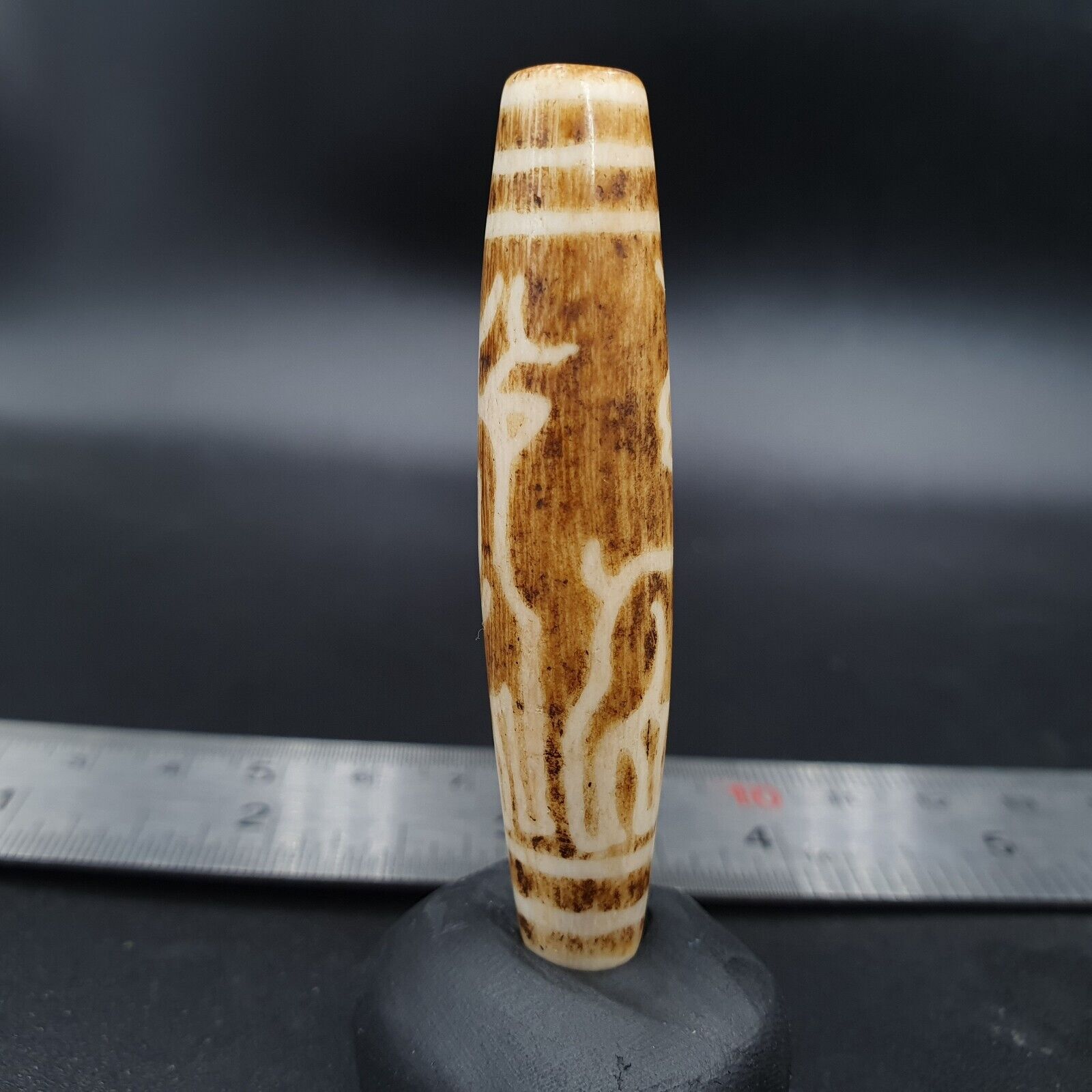 South Asian Burmese 58mm Old Pumtek petrified Wood Bead