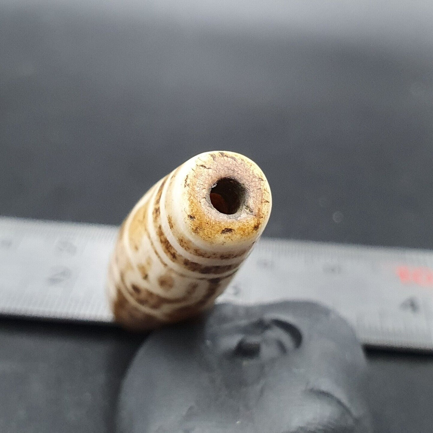 南亞緬甸 58 毫米老 Pumtek 石化木珠