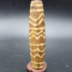 Vintage South Asian Burmese Old pyu tribal Pumtek petrified Wood Stone Bead