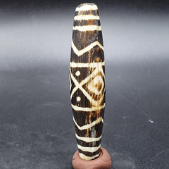 Vintage South Asian Burmese Old pyu Pumtek petrified Wood Stone Bead
