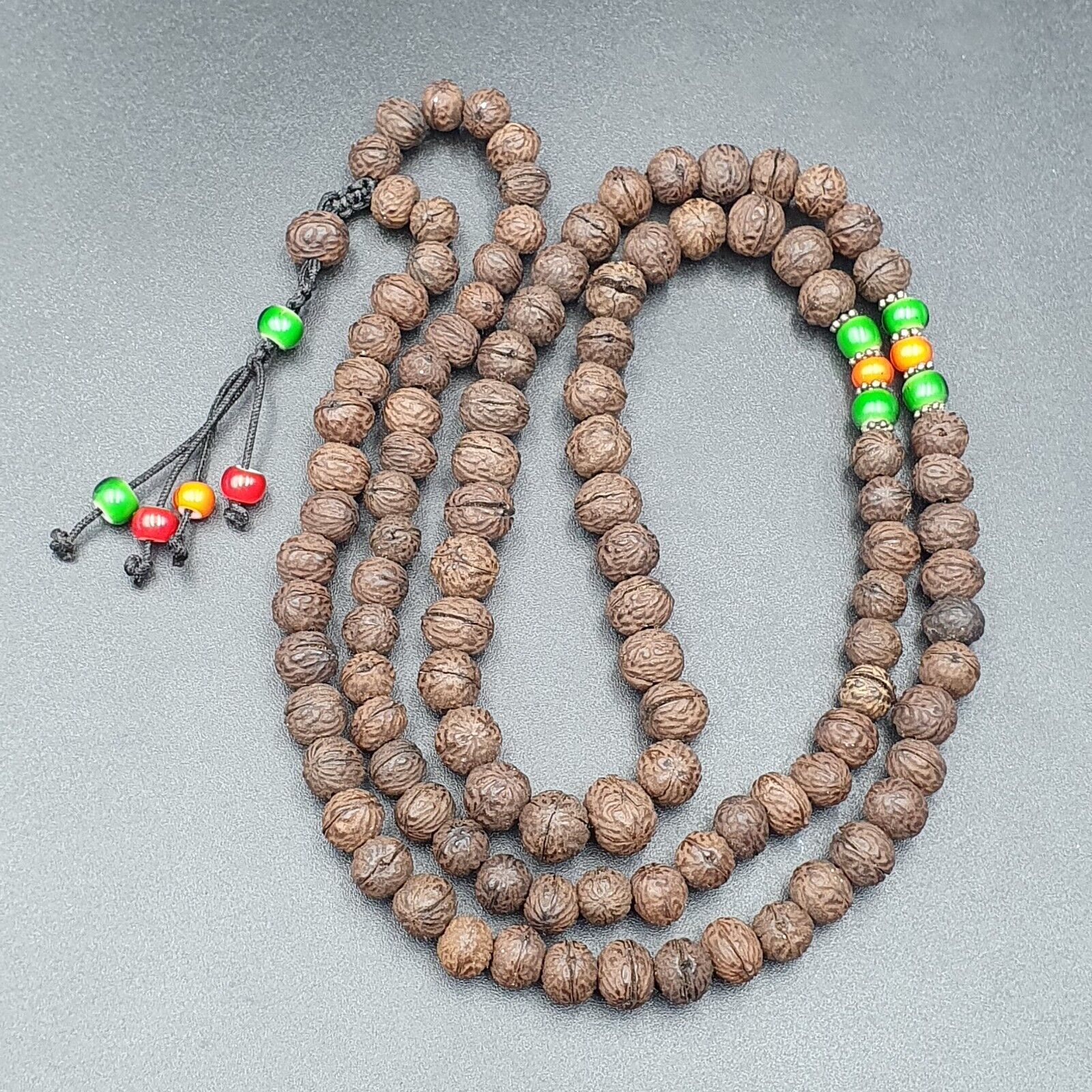 Antique 108 Bodhi Seed Mala Prayer Beads  Tibetan Buddhist Power Beads