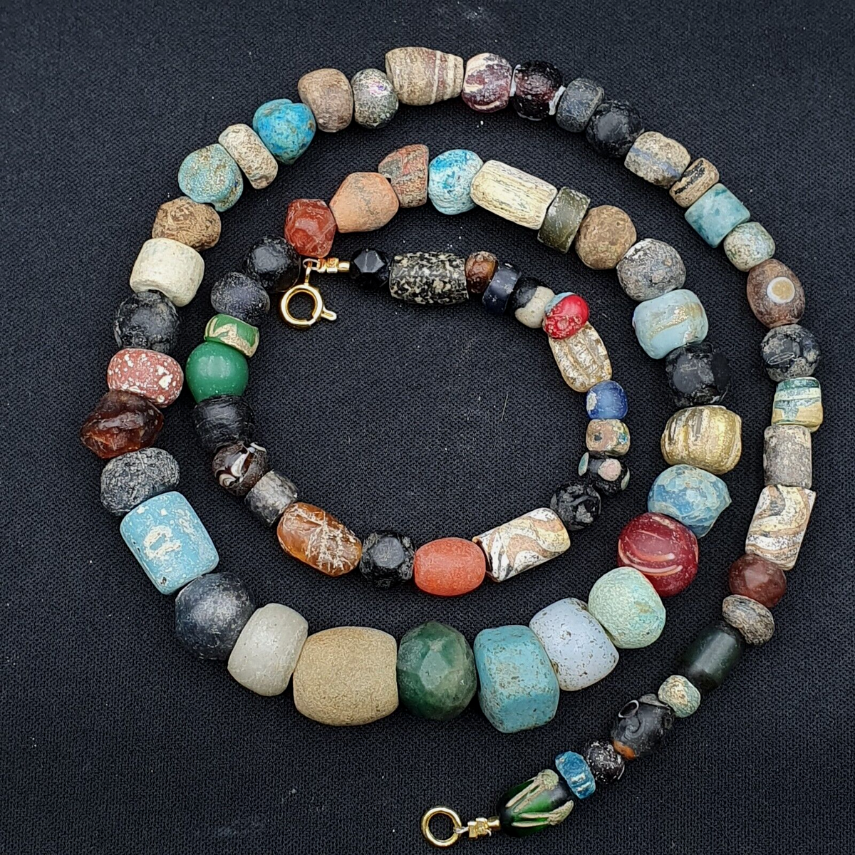 Ancient Roman Venetian Islamic Era Beads Collection Strand Necklace