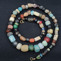 Ancient Roman Venetian Islamic Era Beads Collection Strand Necklace