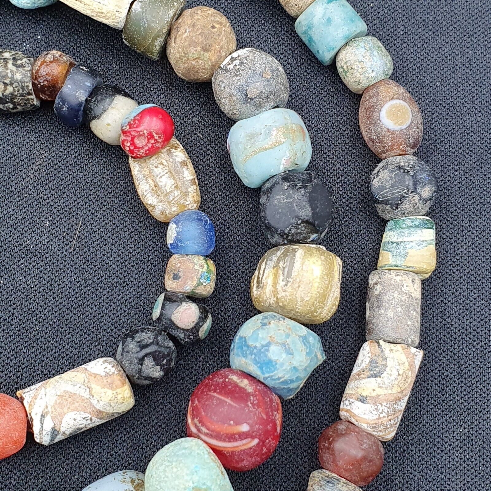 Ancient Roman Venetian Islamic Era Beads Collection Strand Necklace