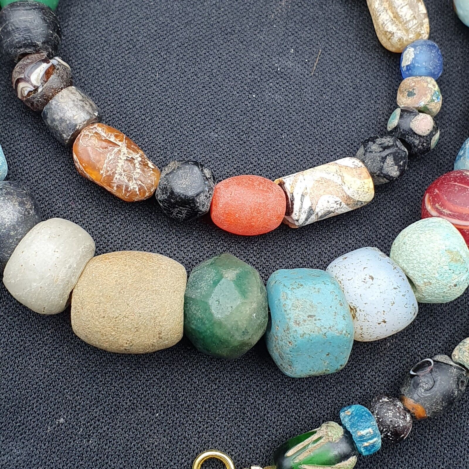 Ancient Roman Venetian Islamic Era Beads Collection Strand Necklace