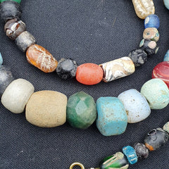 Ancient Roman Venetian Islamic Era Beads Collection Strand Necklace