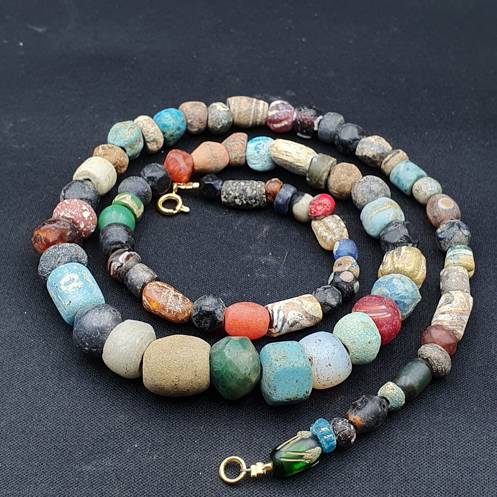 Ancient Roman Venetian Islamic Era Beads Collection Strand Necklace