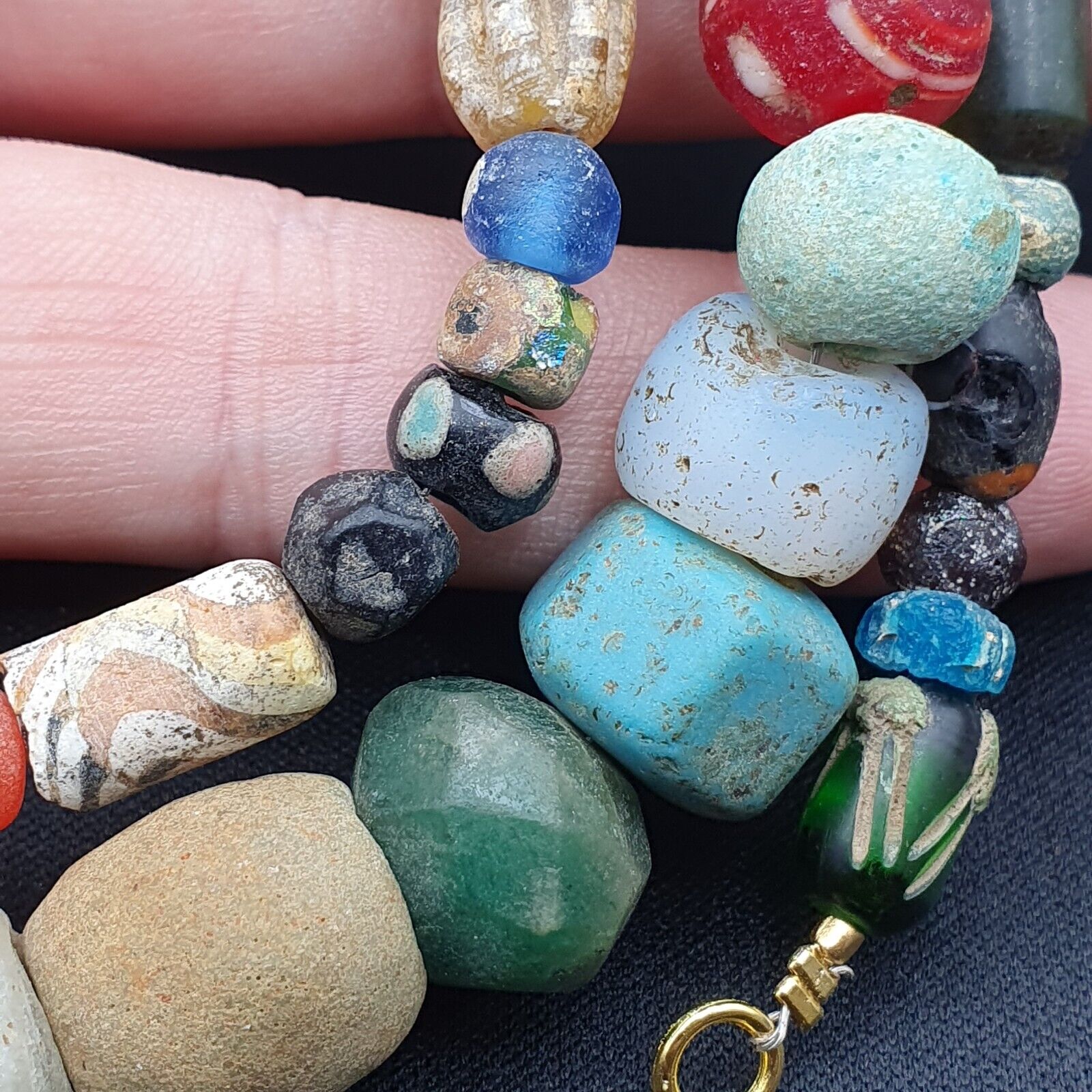 Ancient Roman Venetian Islamic Era Beads Collection Strand Necklace