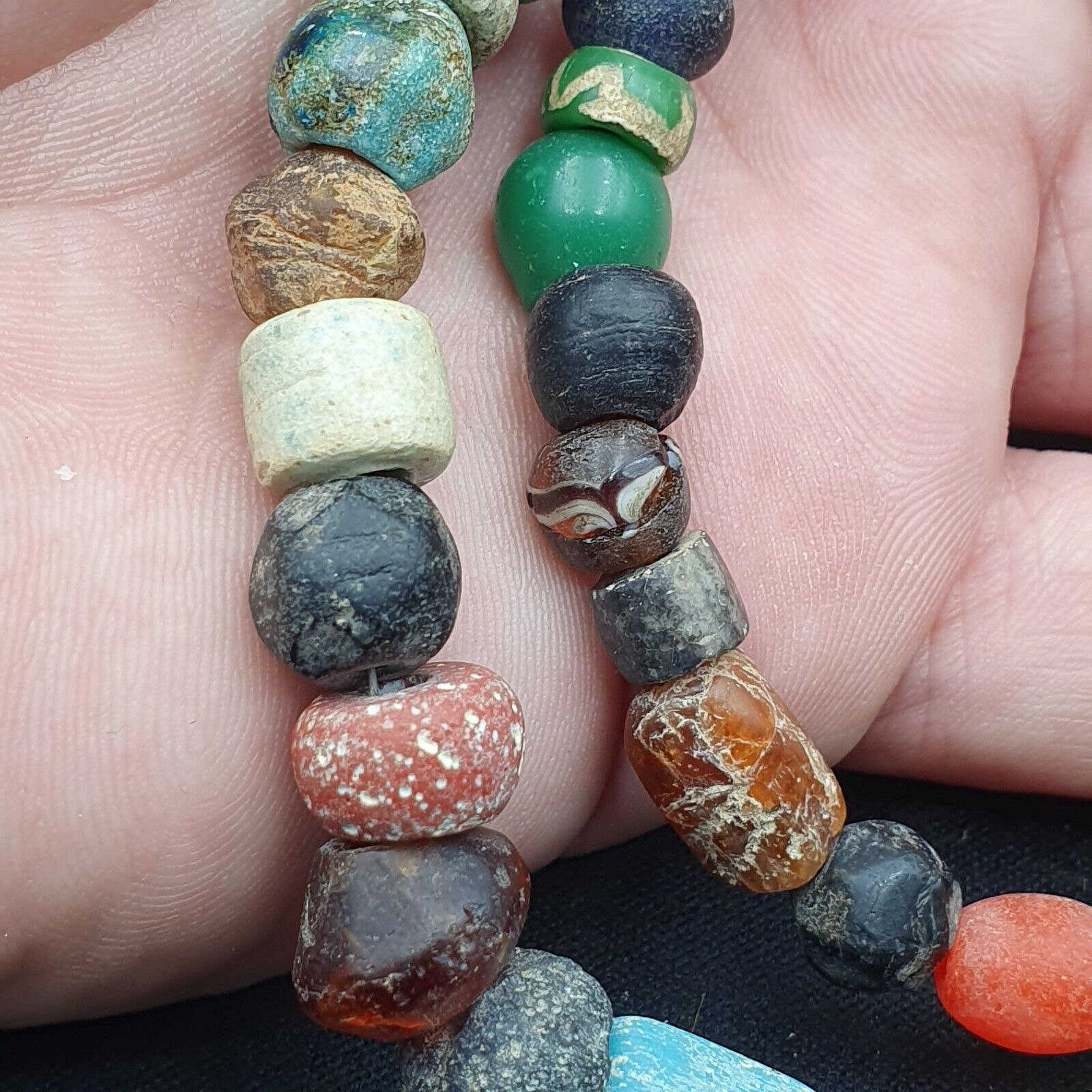 Ancient Roman Venetian Islamic Era Beads Collection Strand Necklace