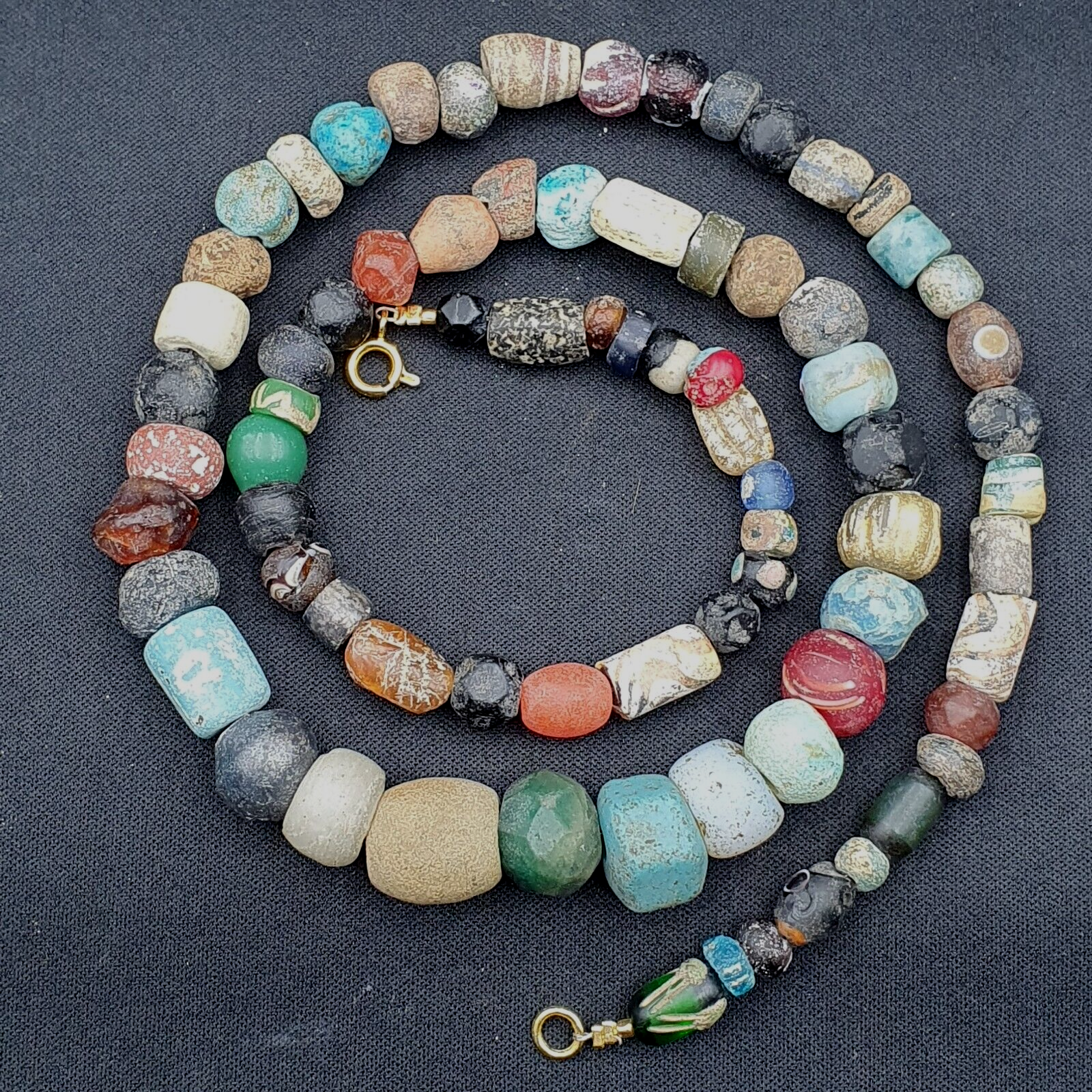 Ancient Roman Venetian Islamic Era Beads Collection Strand Necklace