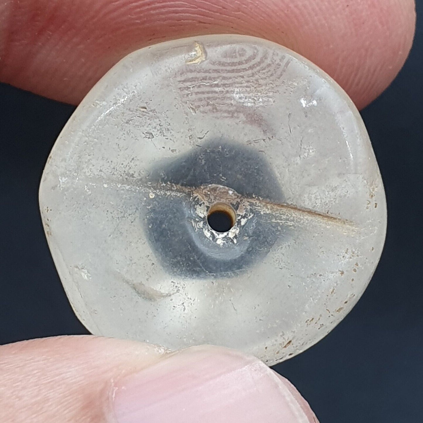 古代水晶石英珠帶彩虹吊墜水晶珠批量 9 顆珠子