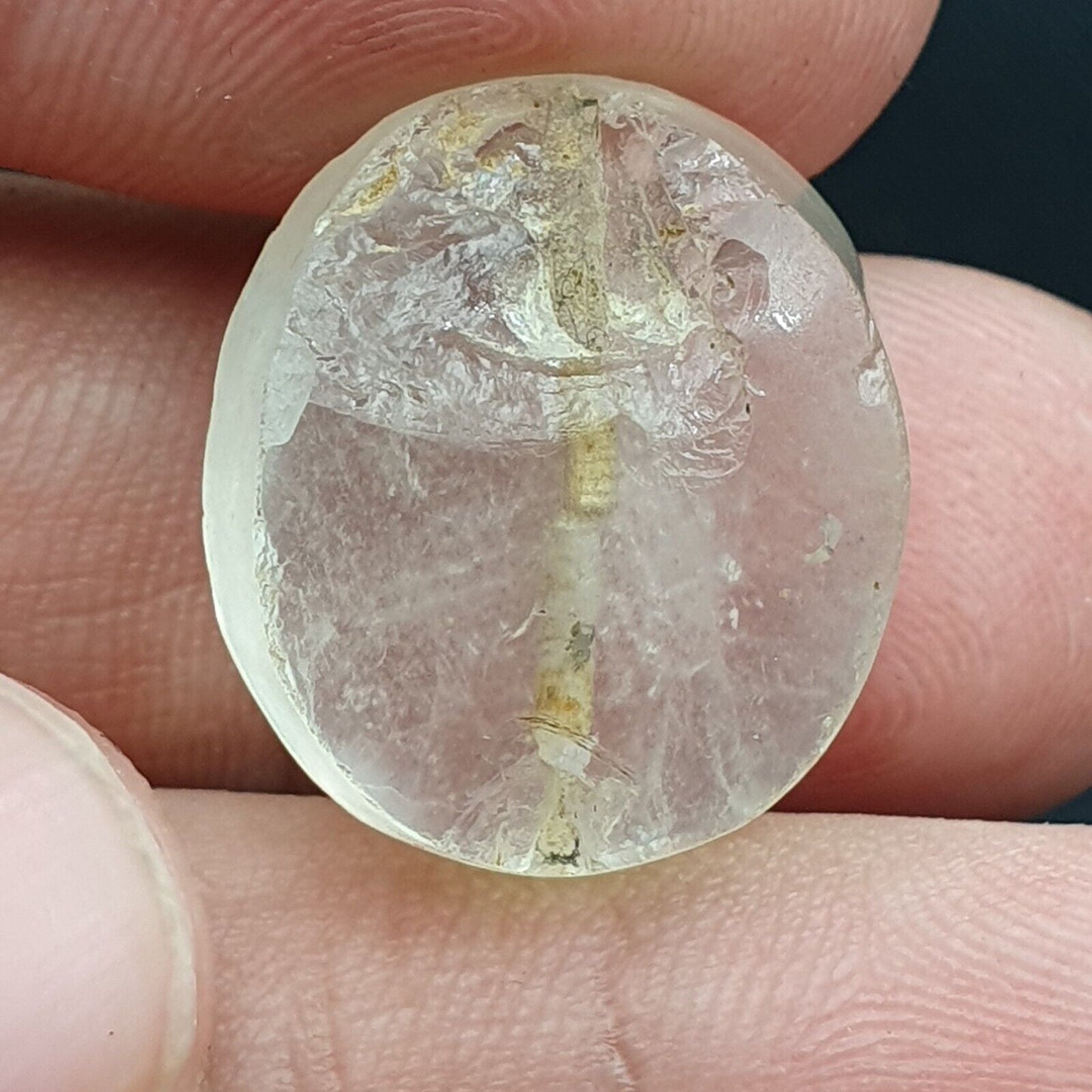 古代水晶石英珠帶彩虹吊墜水晶珠批量 9 顆珠子