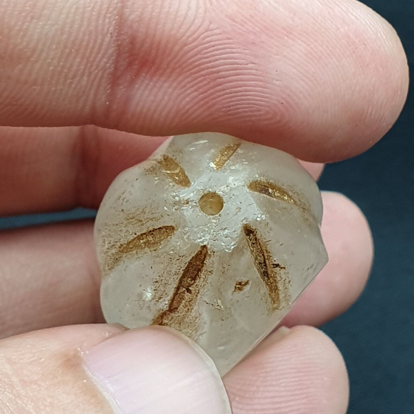 古代水晶石英珠帶彩虹吊墜水晶珠批量 9 顆珠子