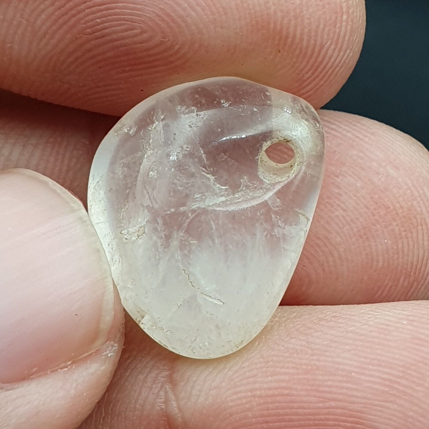 古代水晶石英珠帶彩虹吊墜水晶珠批量 9 顆珠子