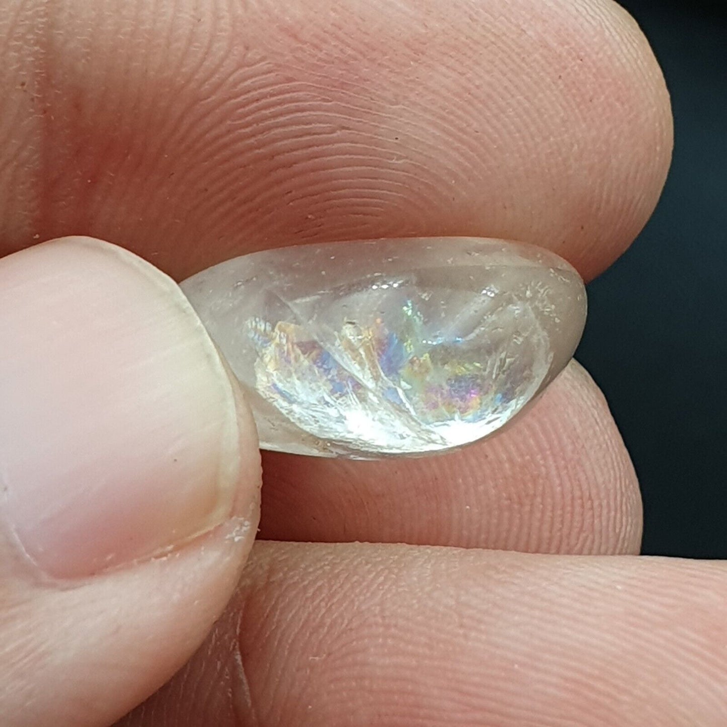 古代水晶石英珠帶彩虹吊墜水晶珠批量 9 顆珠子