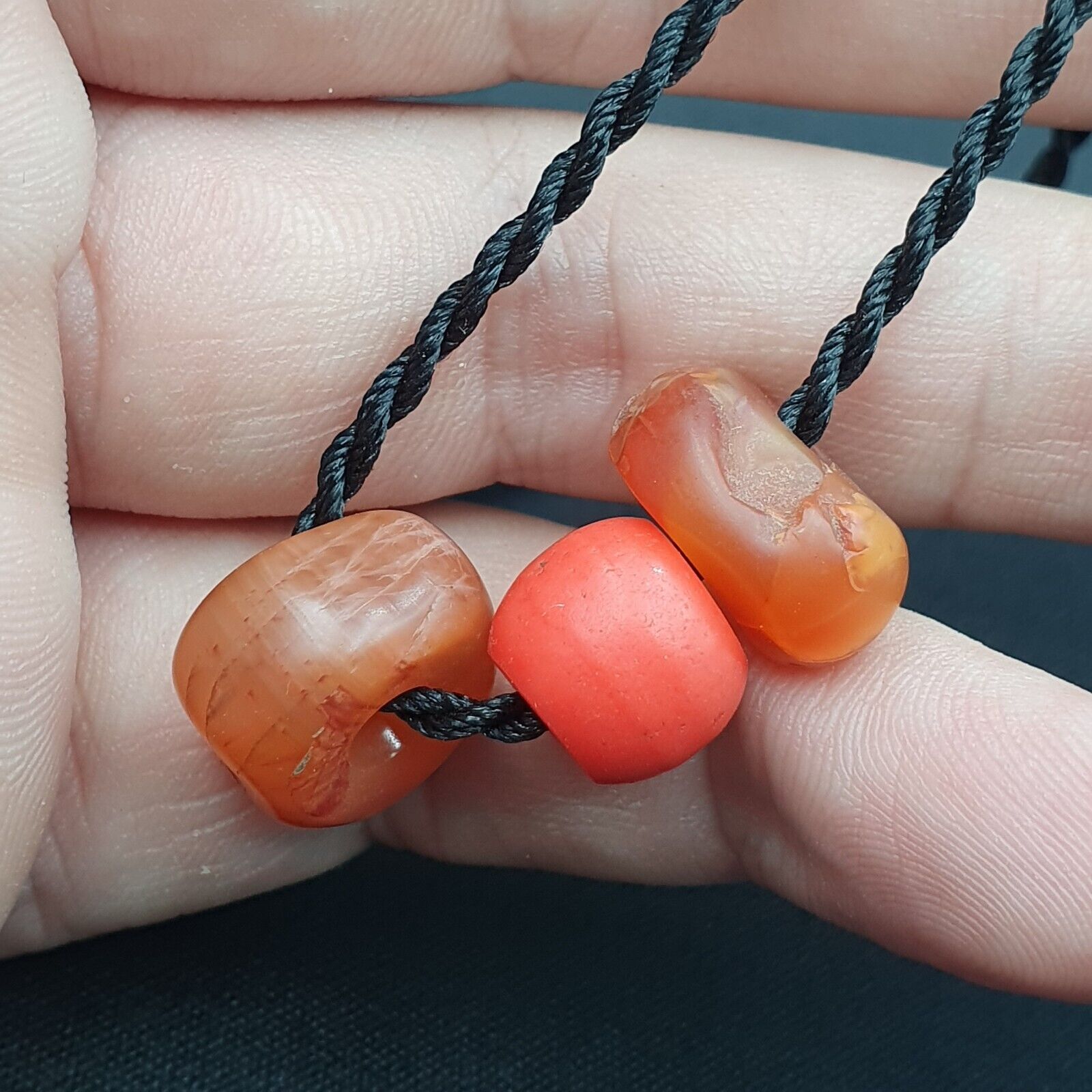 Ancient African Himalayan indo Tibetan Agate carnelian and glass Beads