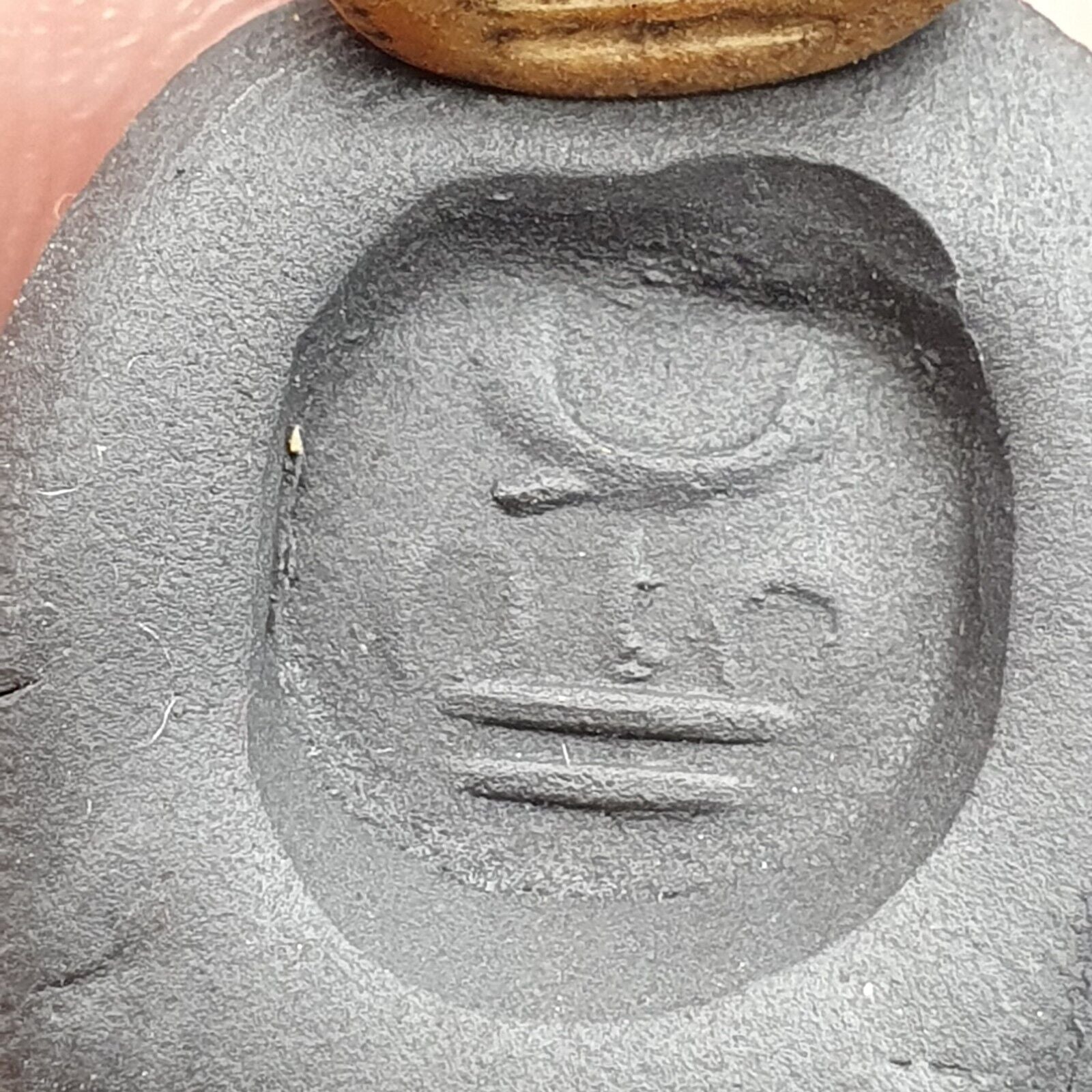 Antique Babylonian Era Rare Ancient Mesopotamian Intaglio Round Seal Stamp Bead