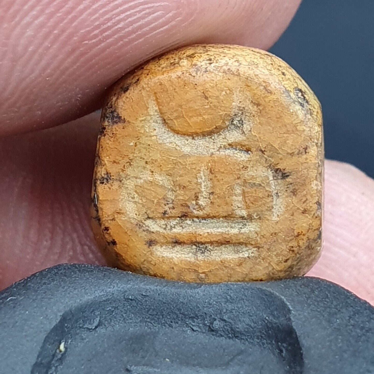 古董巴比倫時代罕見古代美索不達米亞凹版圓形印章郵票珠