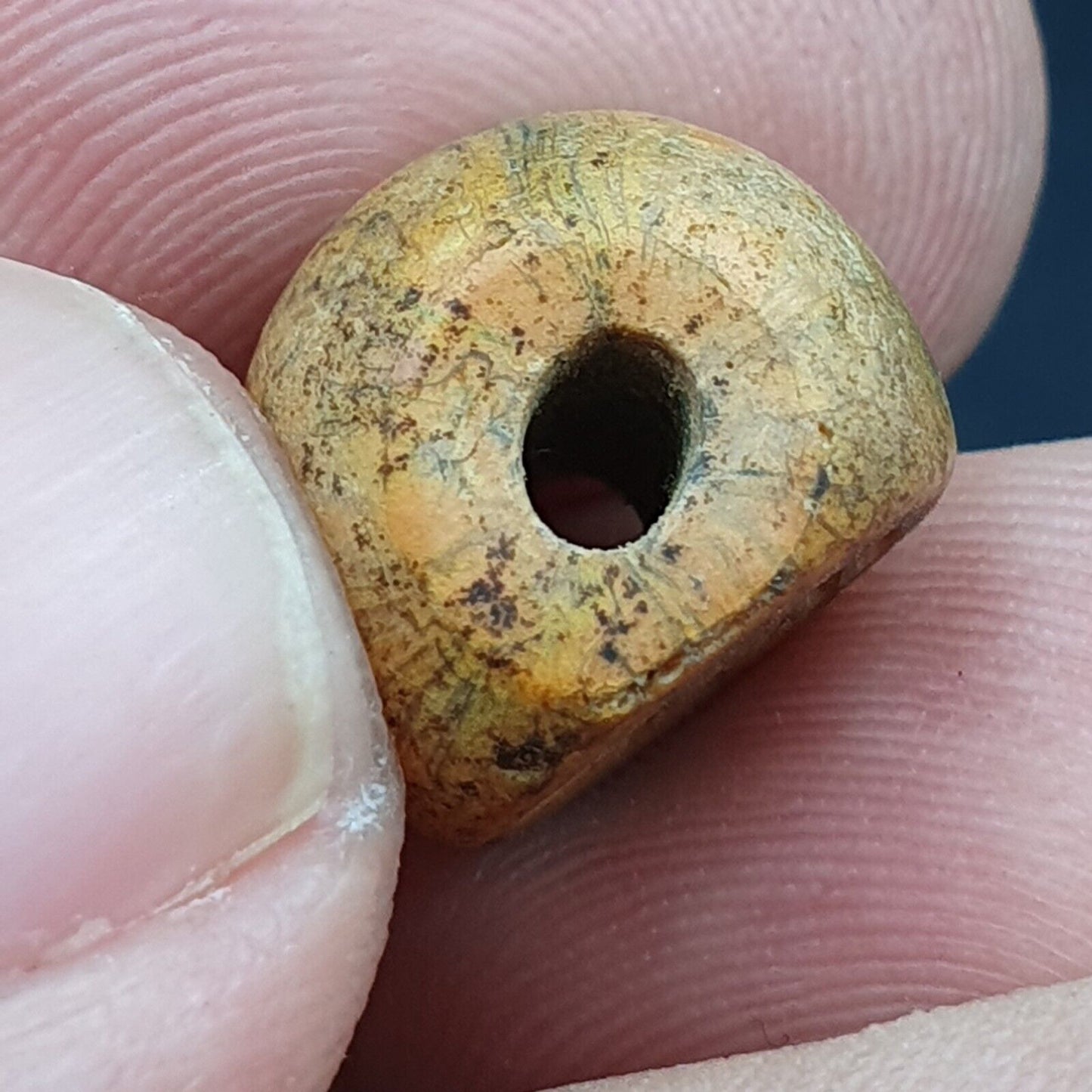 古董巴比倫時代罕見古代美索不達米亞凹版圓形印章郵票珠