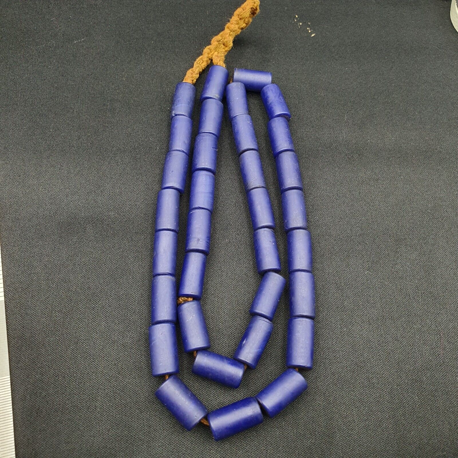 Vintage Cobalt Blue African Glass beads Necklace