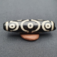 INDO TIBETAN Himalaya 10 Eyes Agate bead Amulet Religious Antiquities Dzi  ITB02
