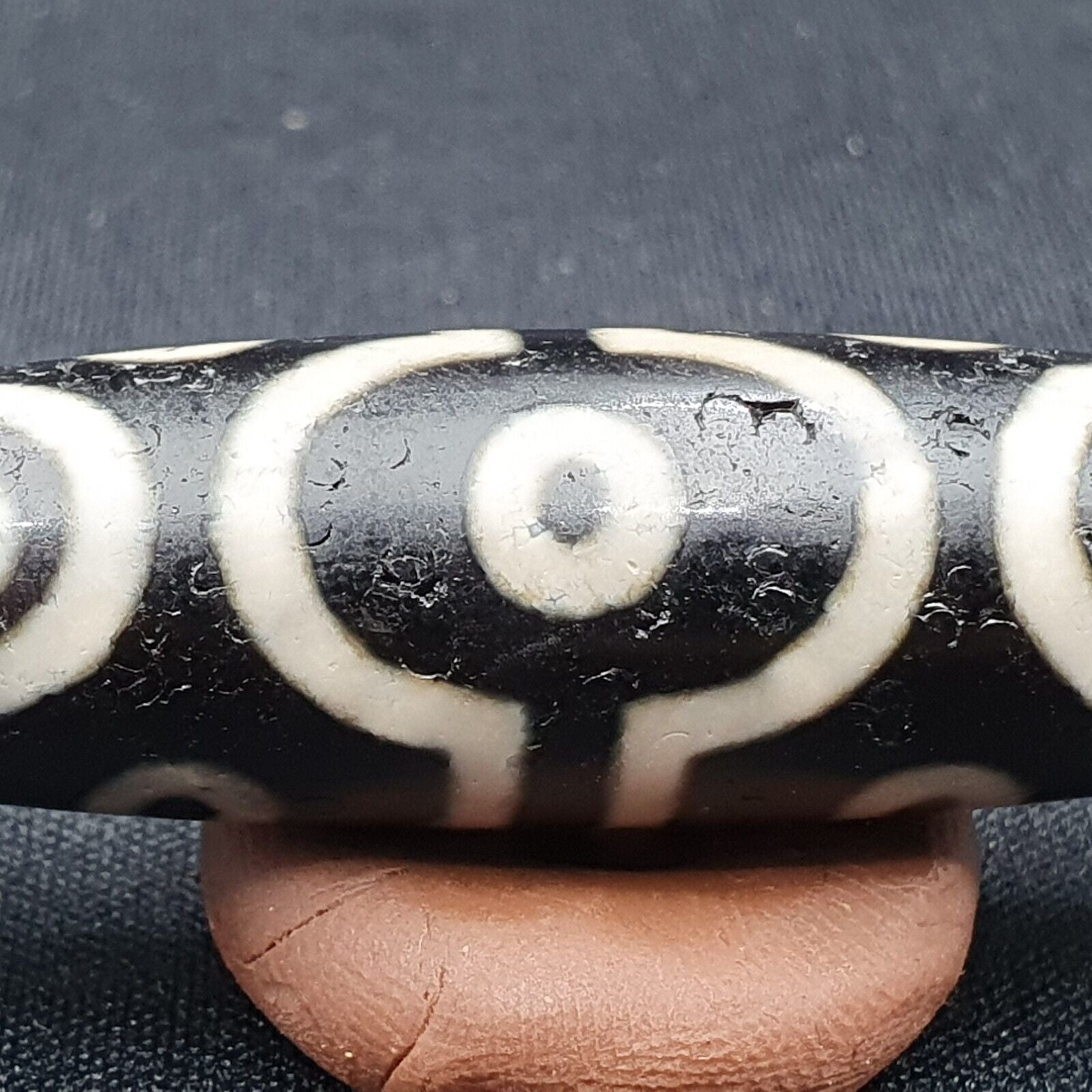 INDO TIBETAN Himalaya 10 Eyes Agate bead Amulet Religious Antiquities Dzi  ITB02