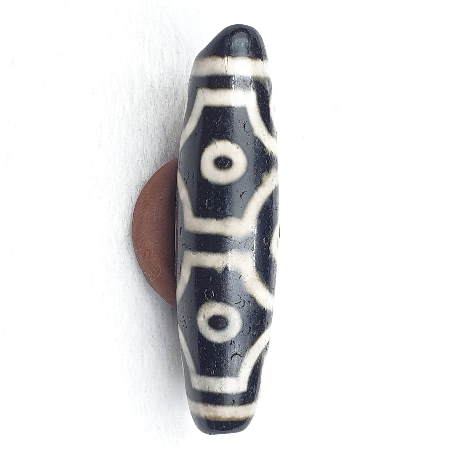 INDO TIBETAN Himalaya 10 Eyes Agate bead Amulet Religious Antiquities Dzi  ITB02