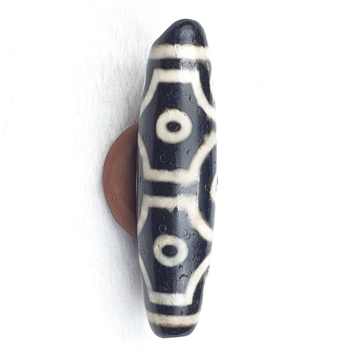 INDO TIBETAN Himalaya 10 Eyes Agate bead Amulet Religious Antiquities Dzi  ITB02