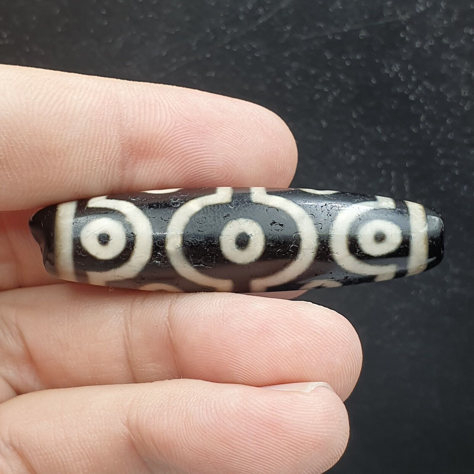 INDO TIBETAN Himalaya 10 Eyes Agate bead Amulet Religious Antiquities Dzi  ITB02