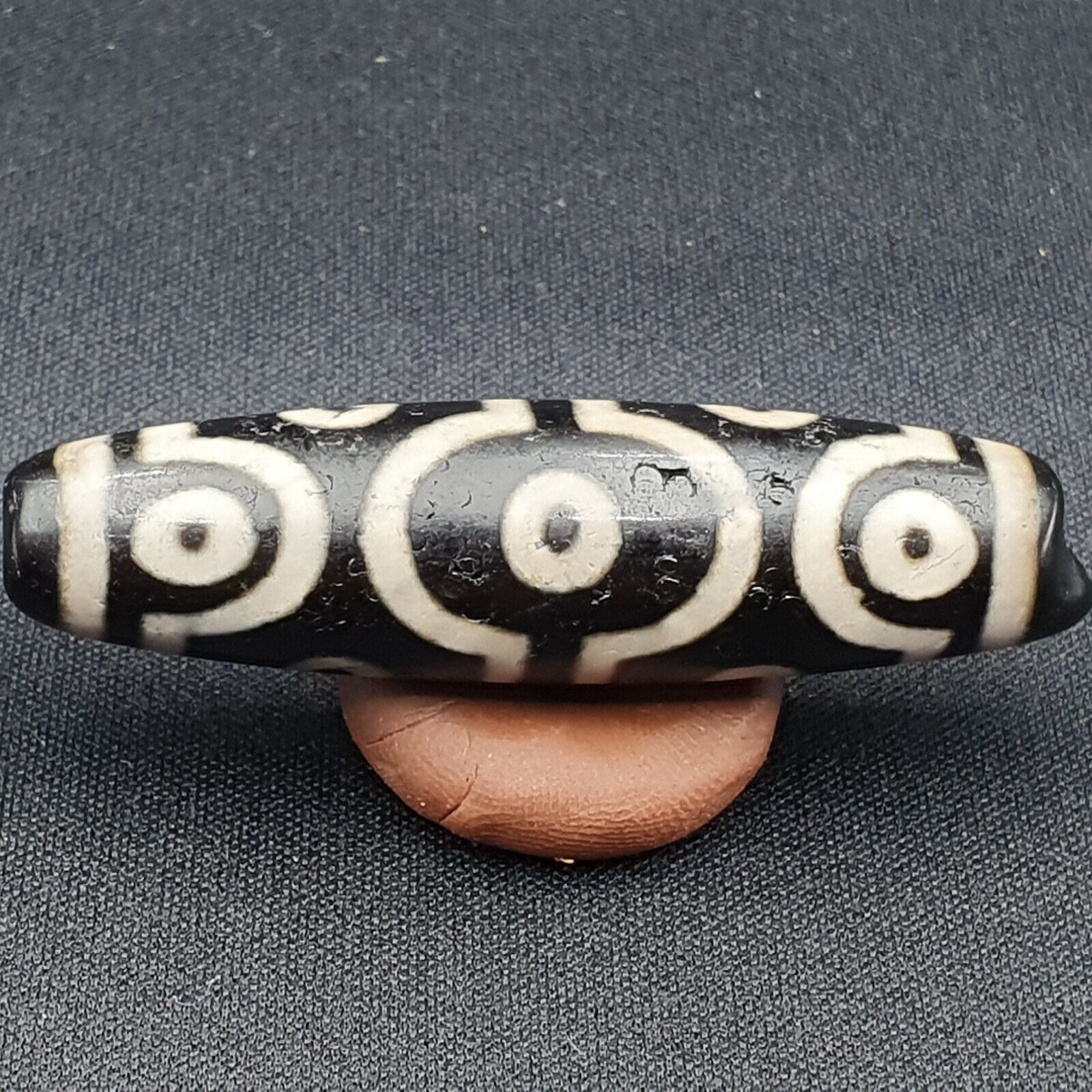 INDO TIBETAN Himalaya 10 Eyes Agate bead Amulet Religious Antiquities Dzi  ITB02