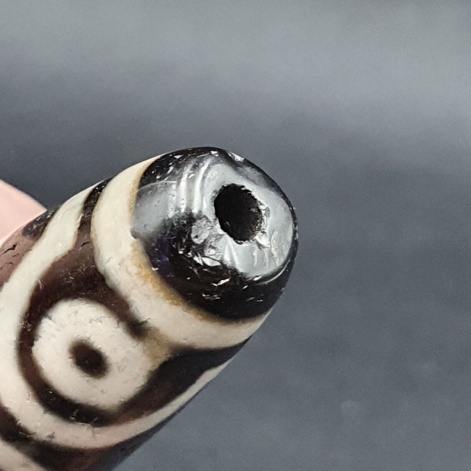 INDO TIBETAN Himalaya 10 Eyes Agate bead Amulet Religious Antiquities Dzi  ITB02