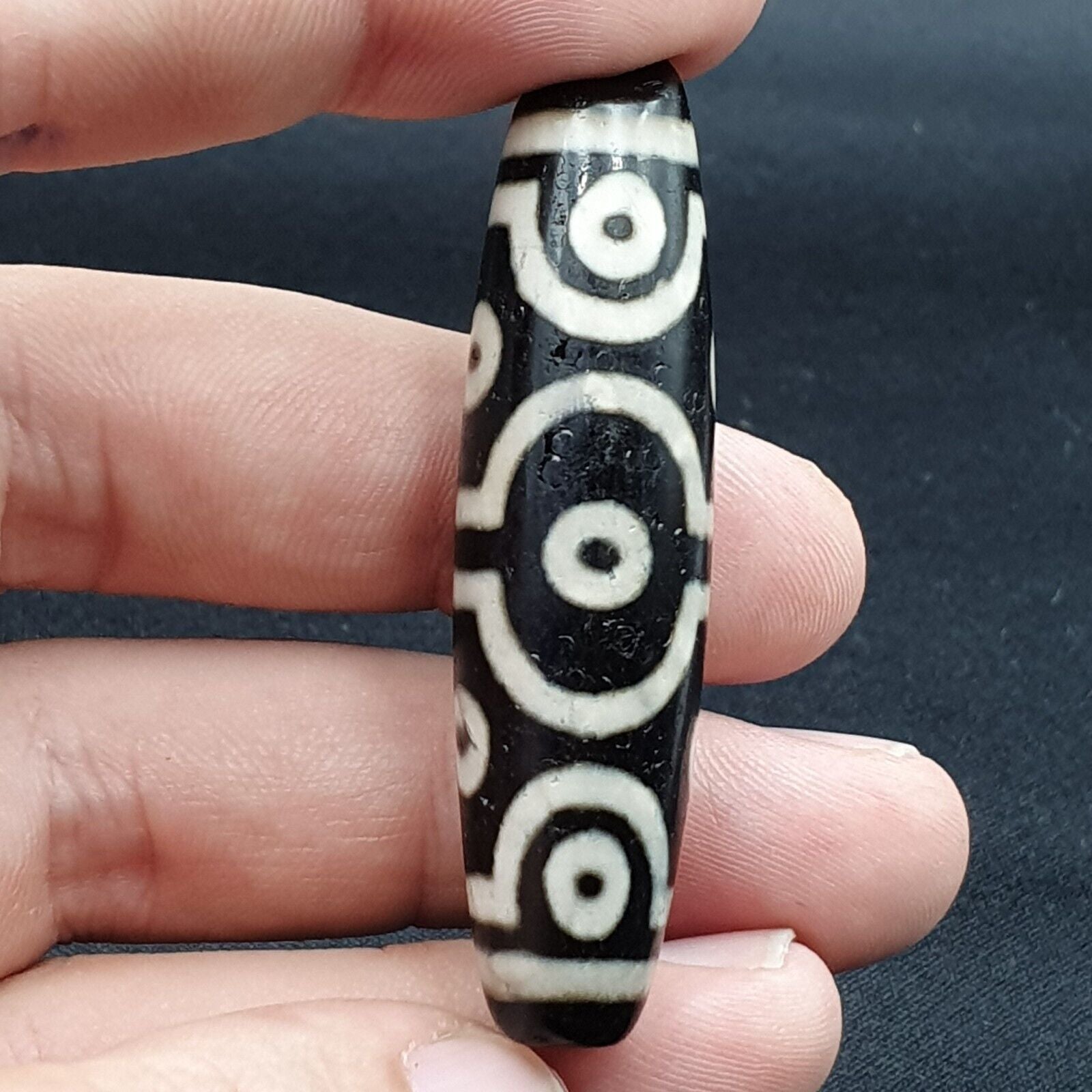 INDO TIBETAN Himalaya 10 Eyes Agate bead Amulet Religious Antiquities Dzi  ITB02