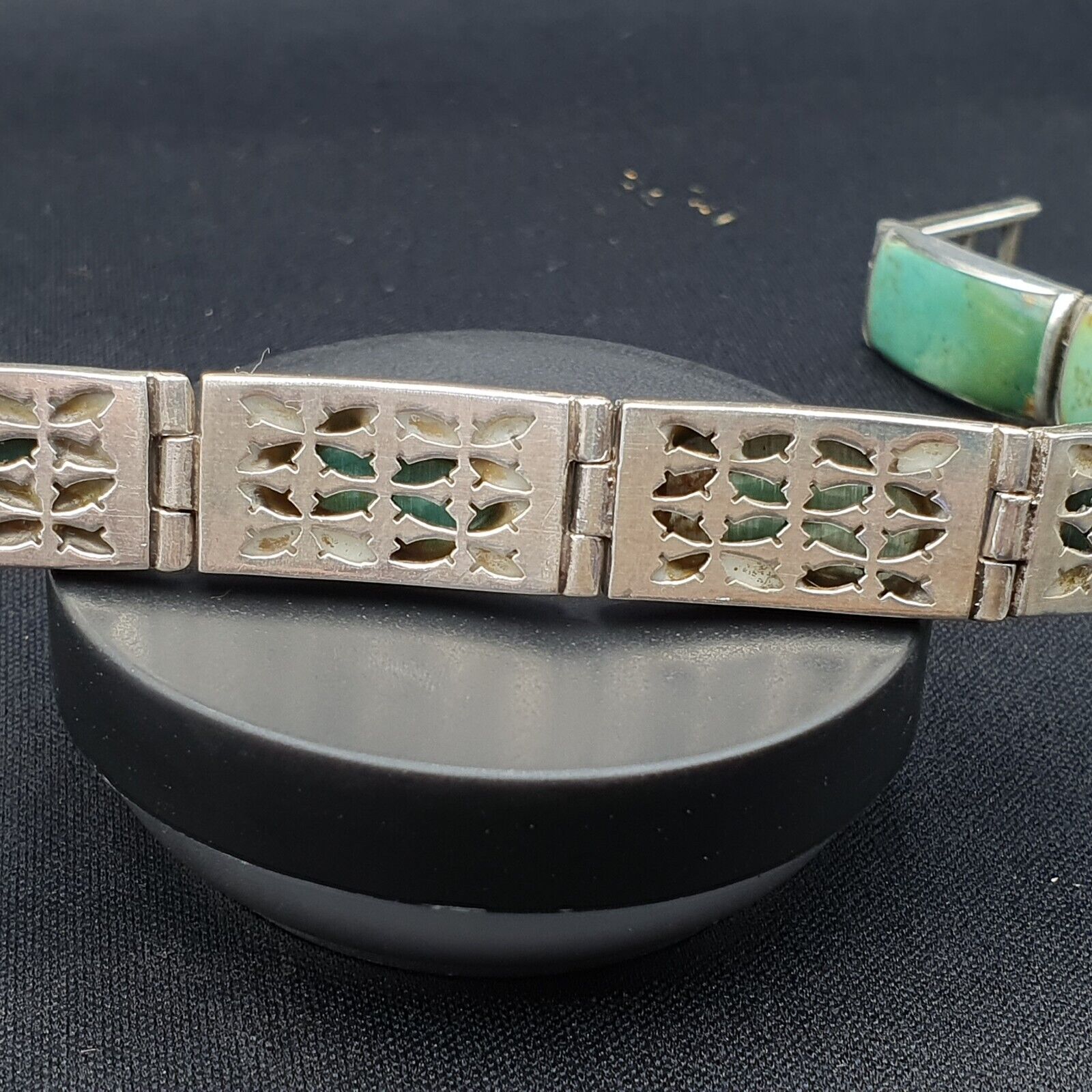 Beautiful Natural Turquoise 925 STERLING SILVER BRACELET