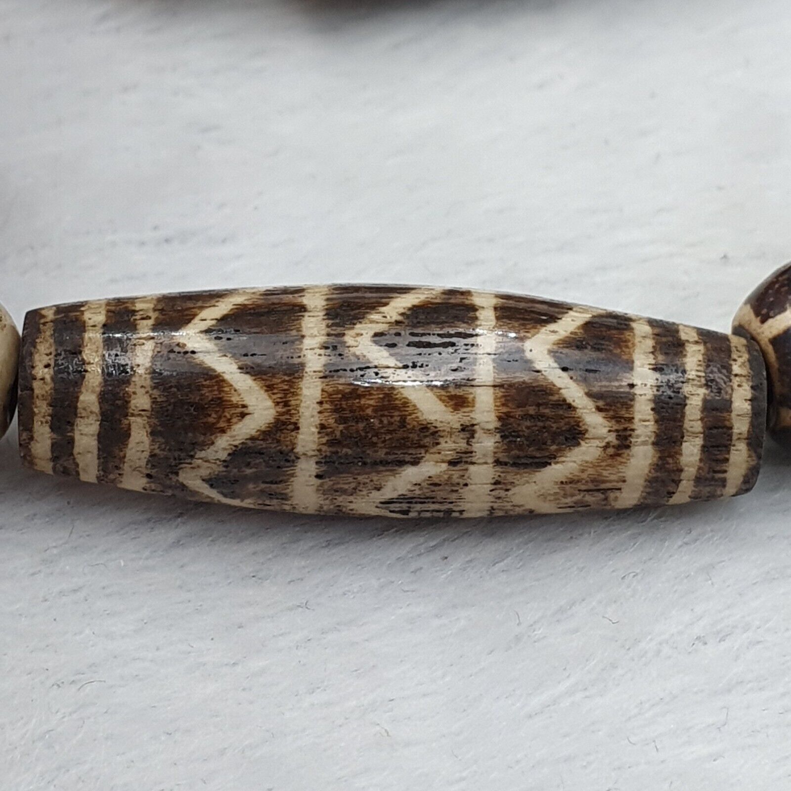 RARE Very Unique Old PUMTEK BEADS Necklace Great Patterns Necklace NC47