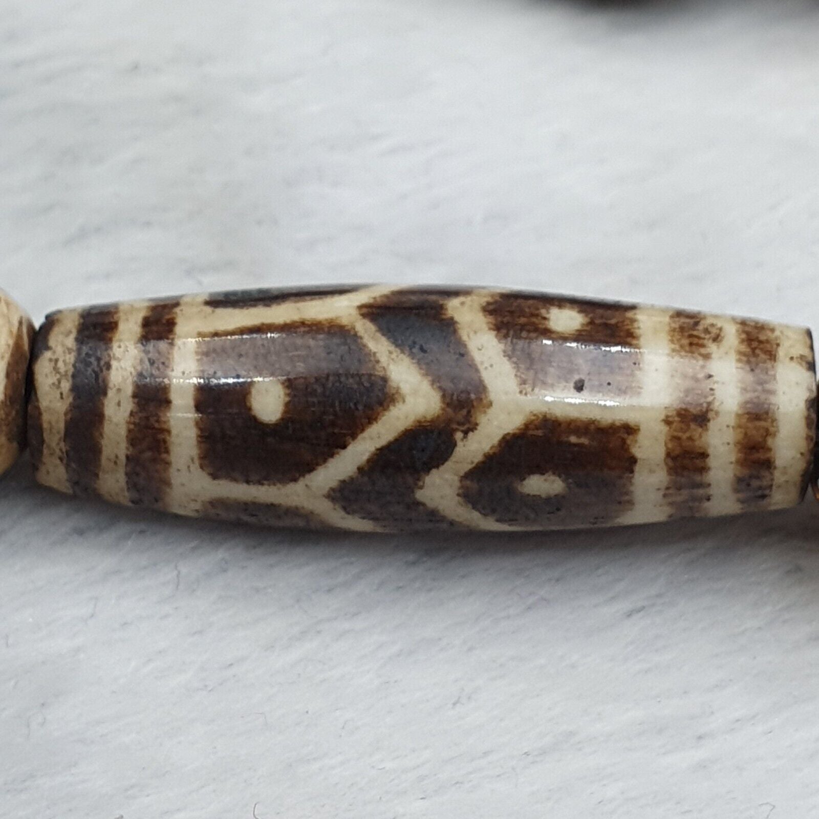 RARE Very Unique Old PUMTEK BEADS Necklace Great Patterns Necklace NC47