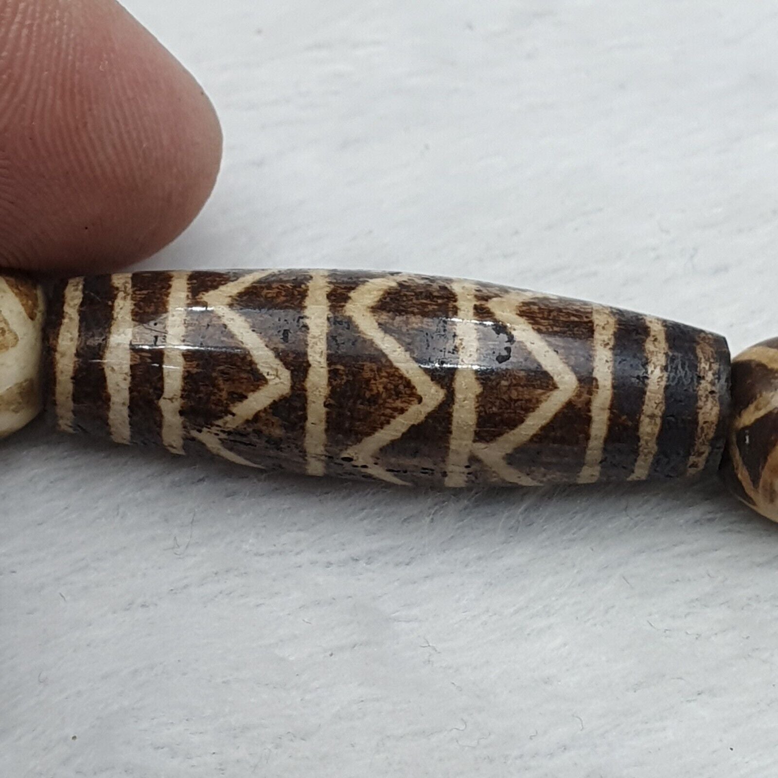 RARE Very Unique Old PUMTEK BEADS Necklace Great Patterns Necklace NC47