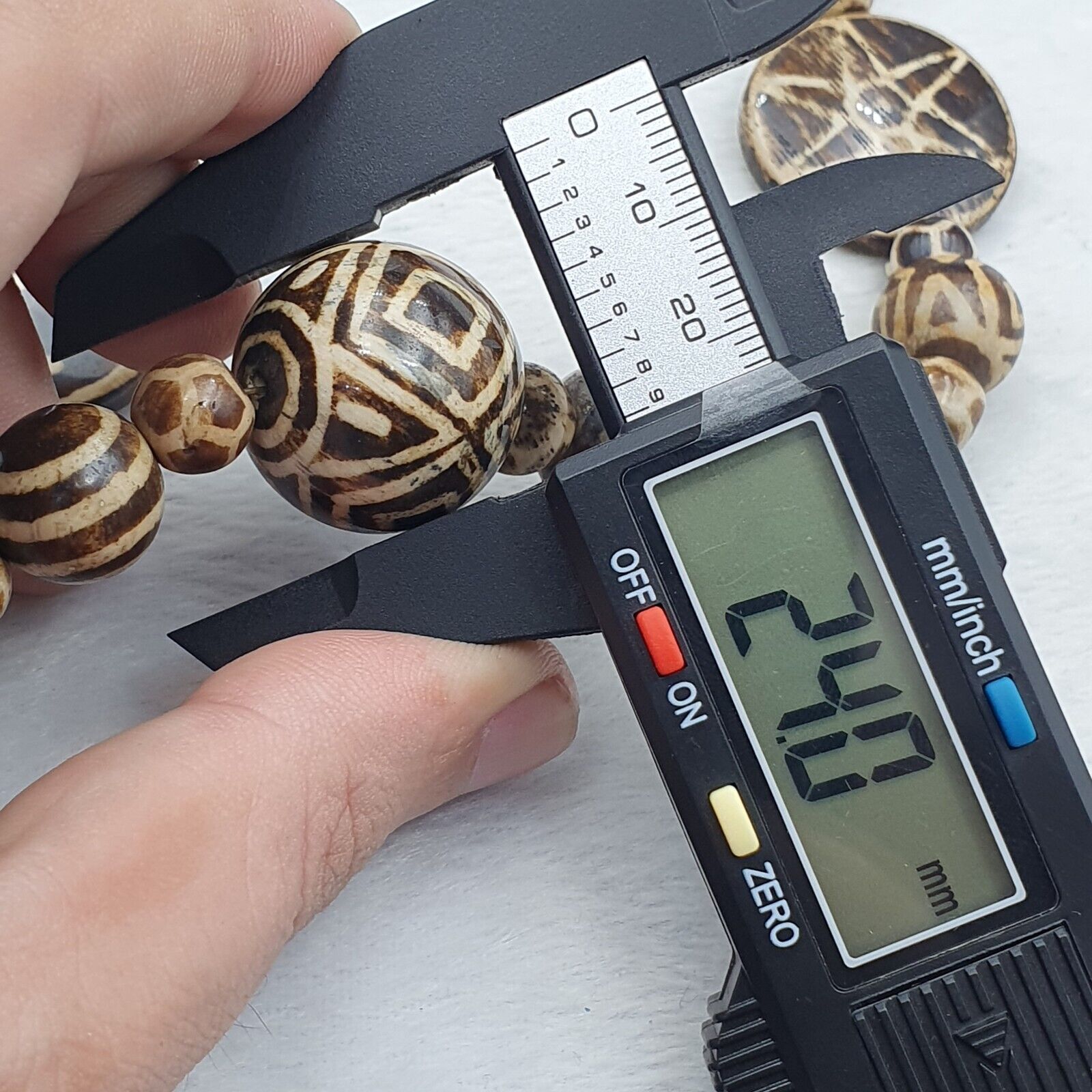 RARE Very Unique Old PUMTEK BEADS Necklace Great Patterns Necklace NC47