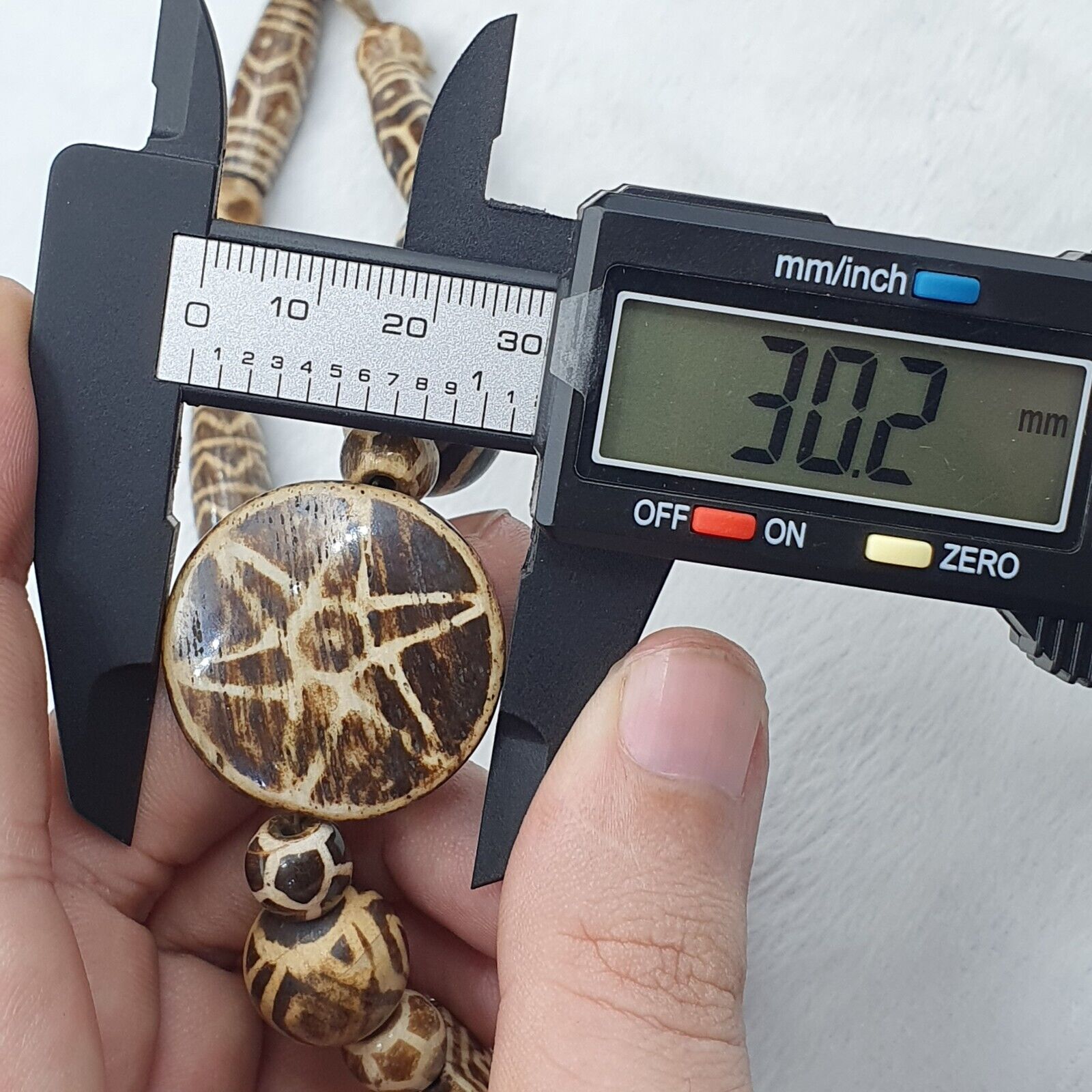 RARE Very Unique Old PUMTEK BEADS Necklace Great Patterns Necklace NC47