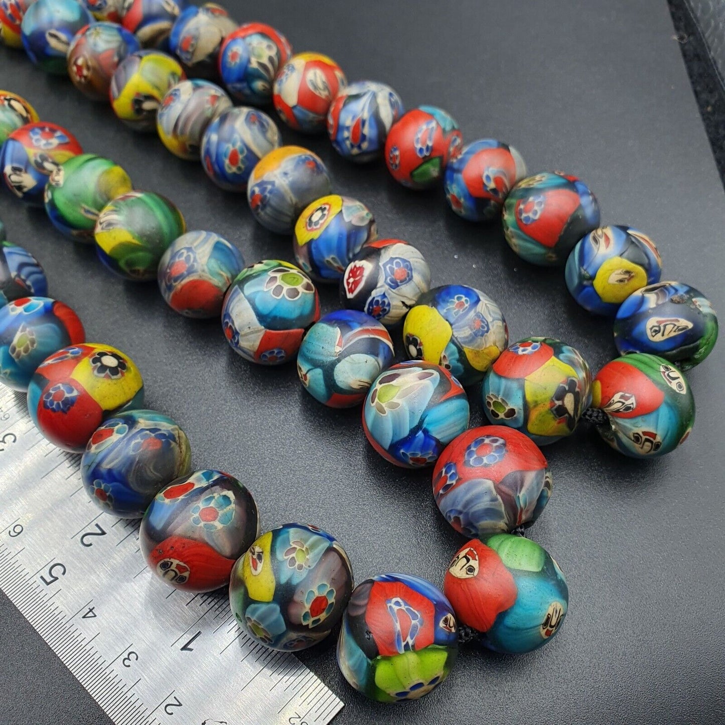 NEUES LOS 2 Venerano HANDGEFERTIGTE LAMPWORK-KUNST-HALSKETTEN AUS GLASPERLEN