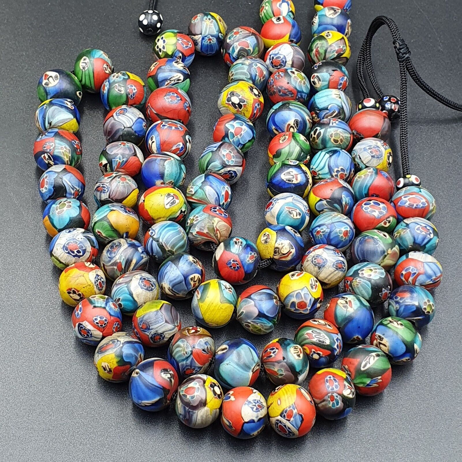 NEW LOT 2 Venerano HANDMADE LAMPWORK ART GLASS BEADS NECKLACES