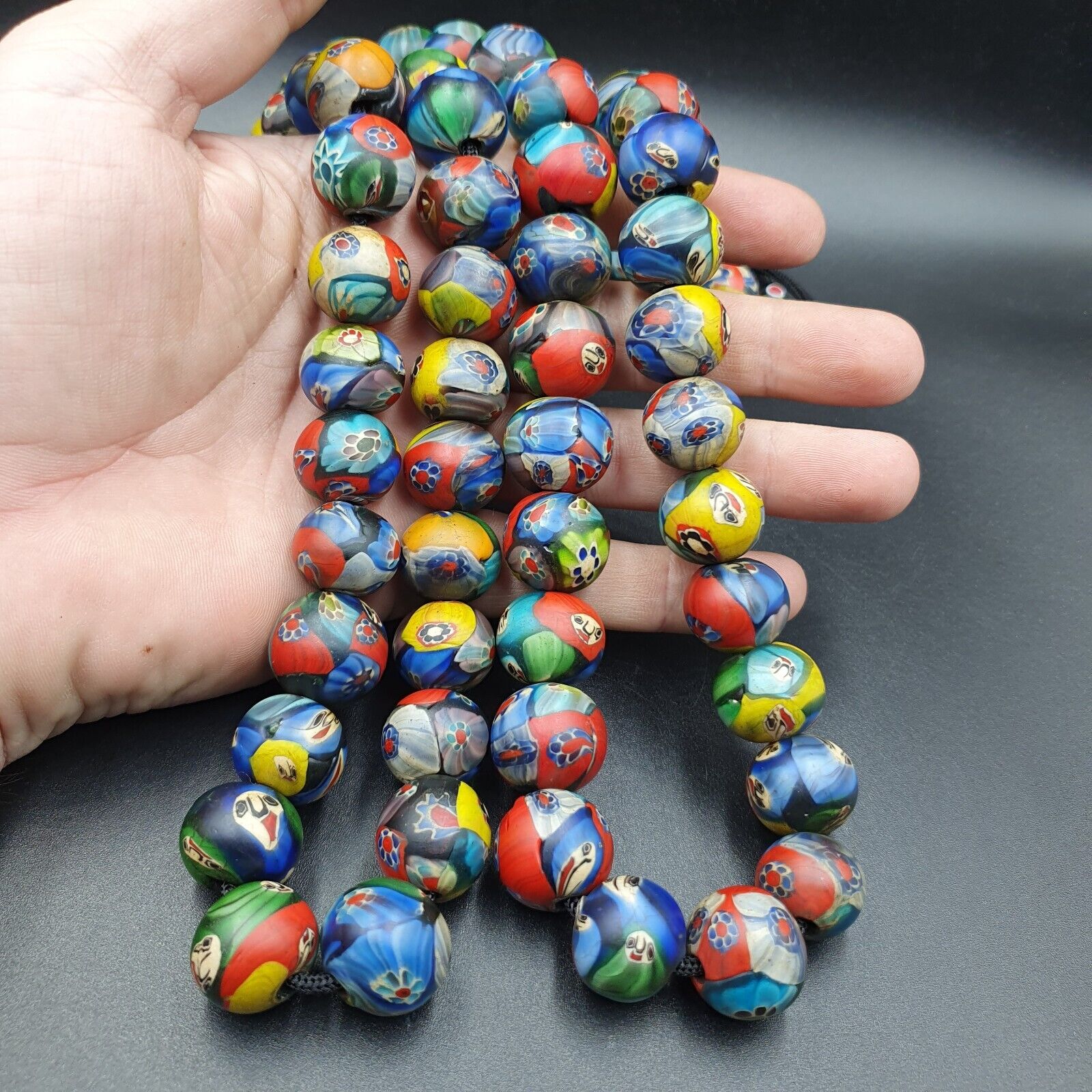 NEW LOT 2 Venerano HANDMADE LAMPWORK ART GLASS BEADS NECKLACES