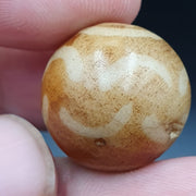 復古舊 Pumtek 珠子批量 5 顆古董珠子 16-19 毫米批量#47