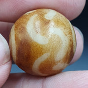 復古舊 Pumtek 珠子批量 5 顆古董珠子 16-19 毫米批量#47