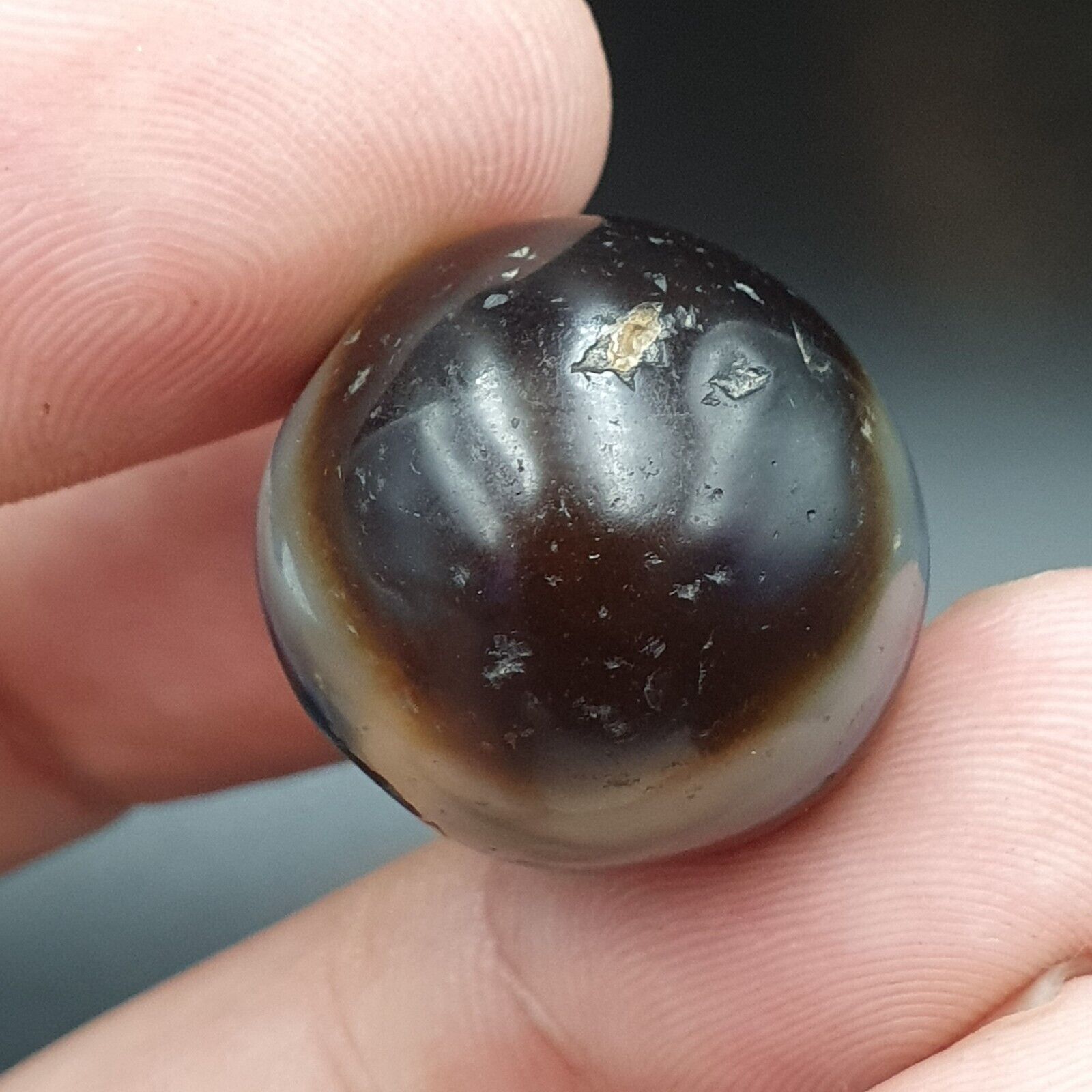 Antique Ancient INDO Himalaya Agate stone Bead