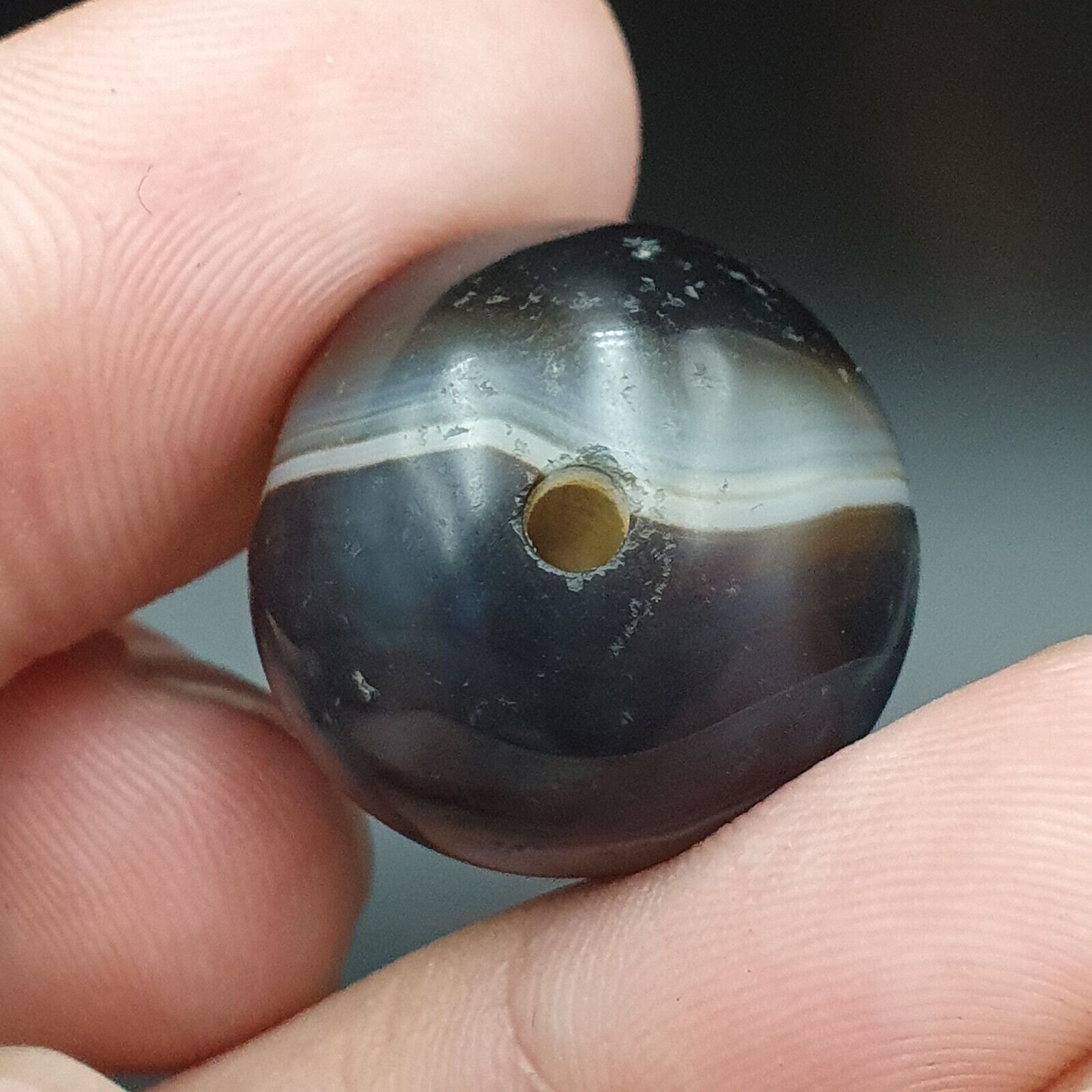 Antique Ancient INDO Himalaya Agate stone Bead